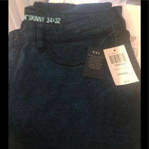 Jeans Men’s Rude Skinny Teal from Hot topic